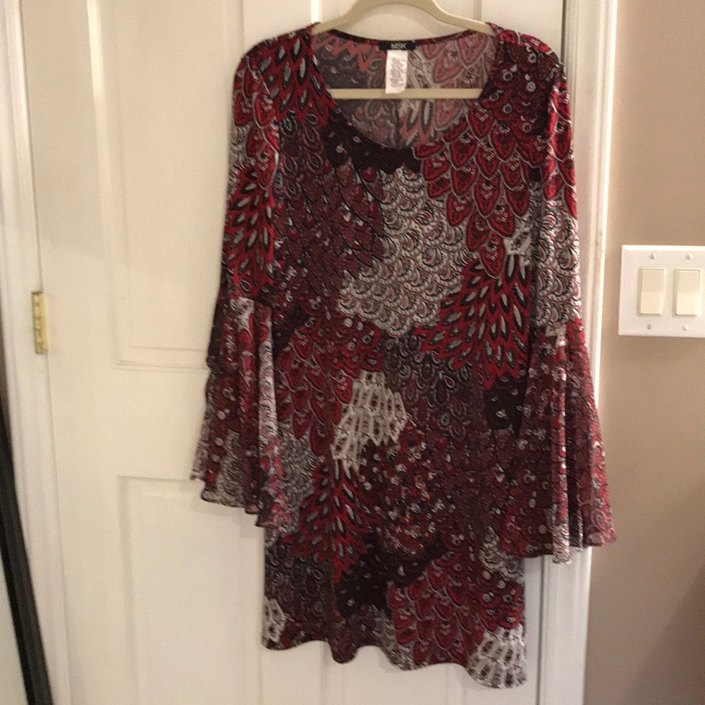 MSK red and black dress